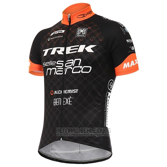 2017 Fahrradbekleidung Trek Shwarz Trikot Kurzarm und Tragerhose